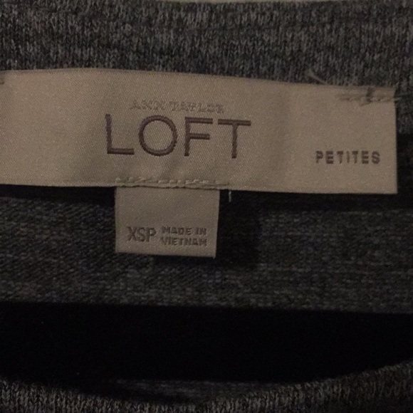 Ann Taylor Loft XSP Grey and Blue Sweater/Blouse - Picture 4 of 5